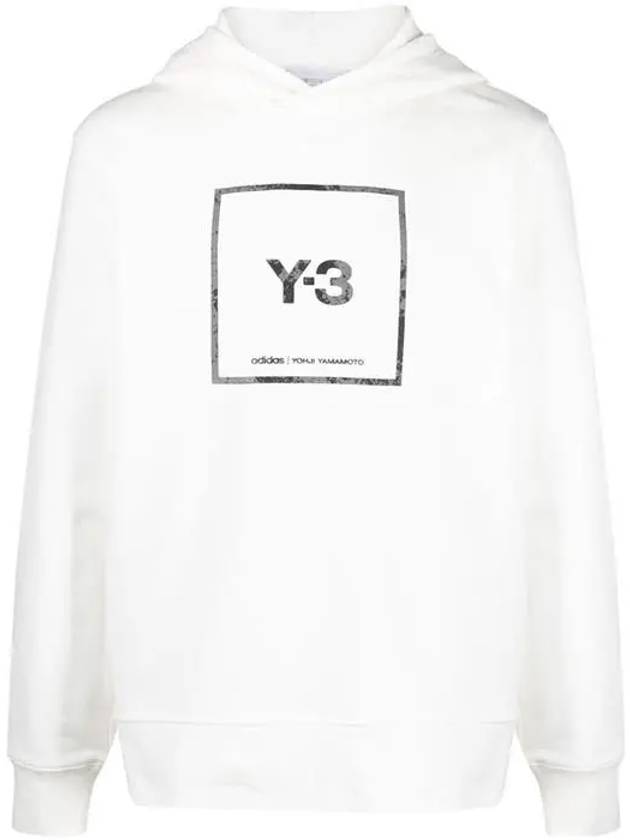 Logo Print Hoodie White - YOHJI YAMAMOTO - BALAAN 1