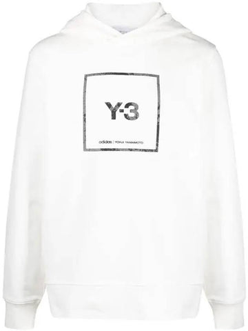 Logo Print Hoodie White - YOHJI YAMAMOTO - BALAAN 1