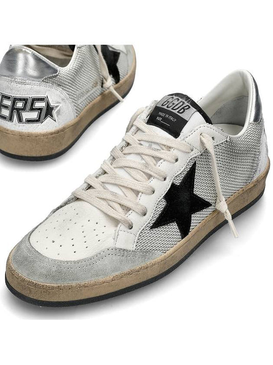 Ball Star Suede Star Laminate Low Top Sneakers Grey - GOLDEN GOOSE - BALAAN 2