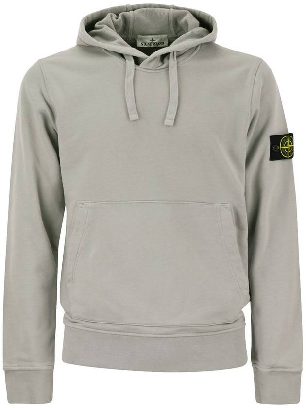 Hoodie with Stone Island badge - STONE ISLAND - BALAAN 1