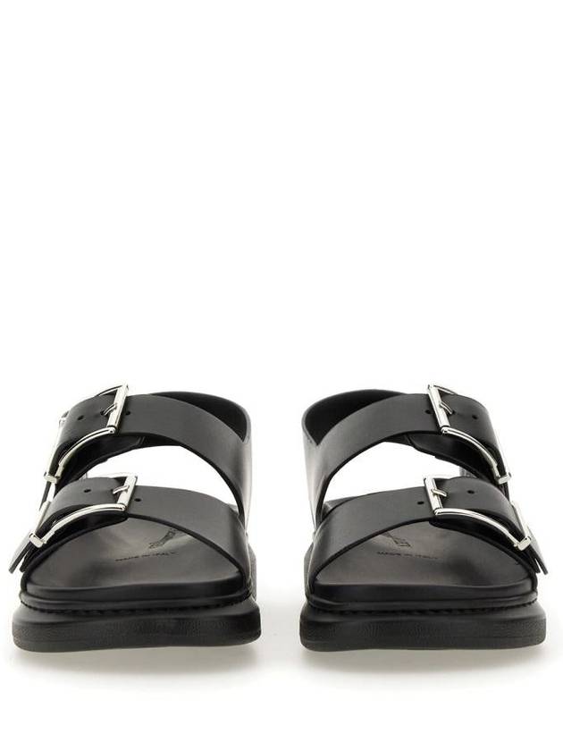 Hybrid Double Buckle Sandals Black - ALEXANDER MCQUEEN - BALAAN 5