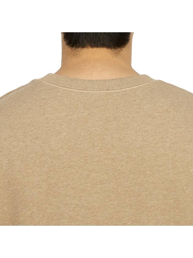 Men's Item Logo Crew Sweatshirt Heather Beige - A.P.C. - BALAAN 8