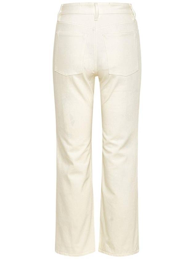 Women's Crop Flare Denim Jeans White - JIL SANDER - BALAAN 4