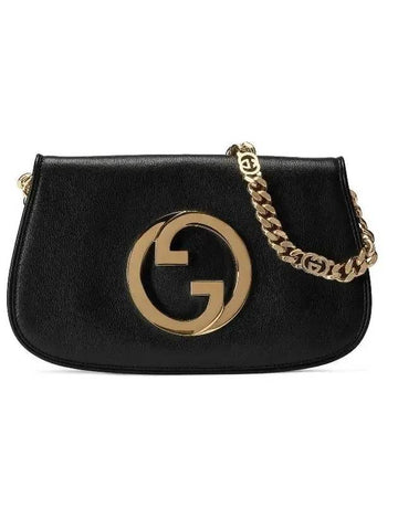 Blondie Interlocking G Shoulder Bag Black - GUCCI - BALAAN 1