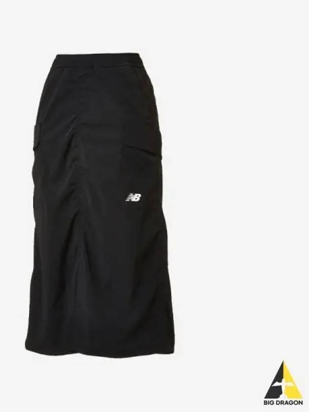 Women s Frozen Woven Stretch Cargo Long Skirt 19 Black - NEW BALANCE - BALAAN 1