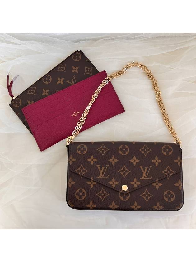 Felicie Pochette Monogram Shoulder Bag Fuchsia Brown - LOUIS VUITTON - BALAAN 8