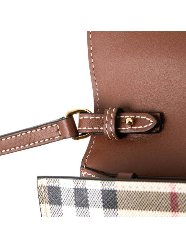 Vintage Check Leather Long Wallet Brown - BURBERRY - BALAAN 6