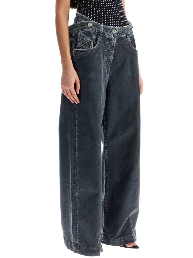 loose fit high-waisted navy blue denim pants - THE ATTICO - BALAAN 2