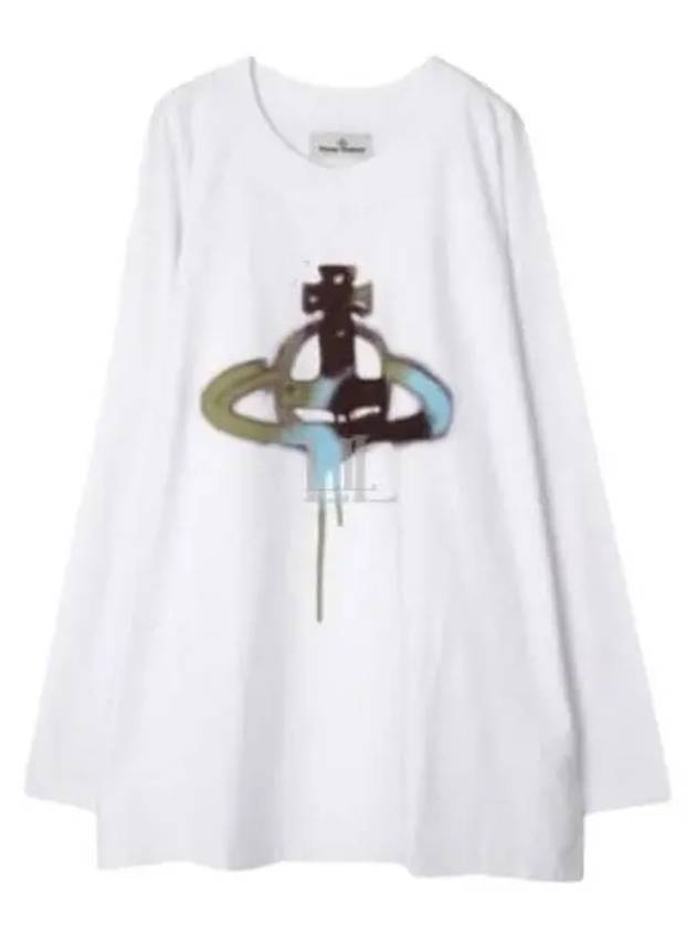 Spray ORB Fresh Long Sleeve T-Shirt White - VIVIENNE WESTWOOD - BALAAN 2