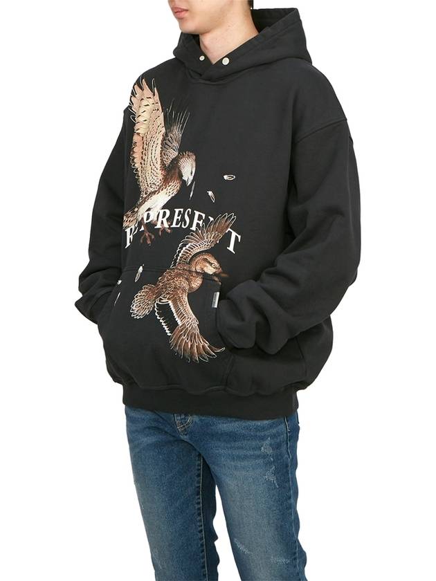 Birds Of Prey Hoodie Off Black - REPRESENT - BALAAN 5