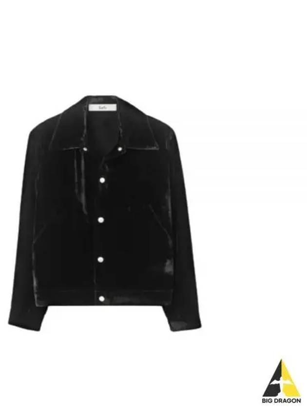 ENZO JACKET MIDNIGHT VELOUR - SEFR - BALAAN 1