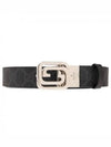 Squared Interlocking G Reversible Leather Belt Black - GUCCI - BALAAN 2