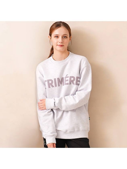 Applique sweatshirt UNISEX MGRAY - TRIMERE - BALAAN 1