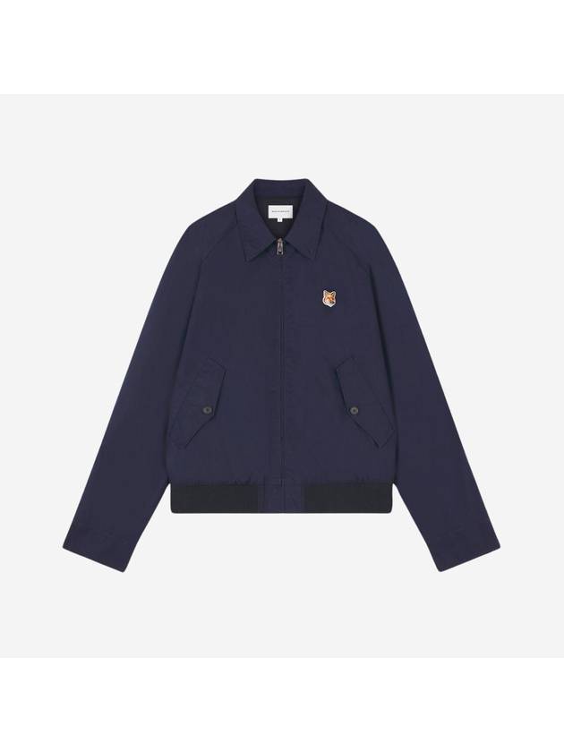 Harrington Zip-Up Jacket Navy - MAISON KITSUNE - BALAAN 2