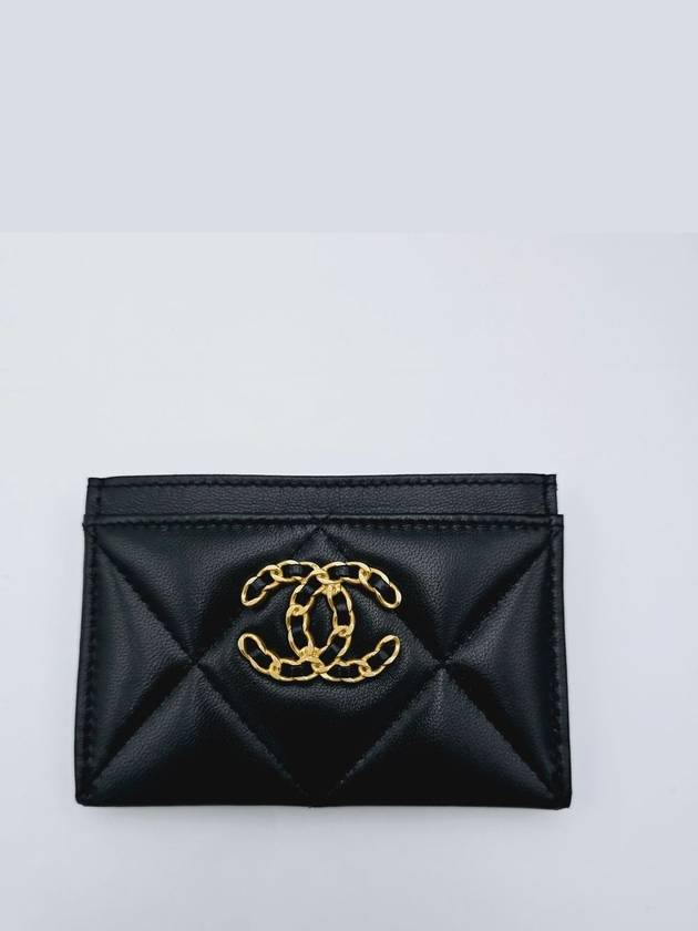 19 Card Slot Holder Lambskin Black Gold AP1167 - CHANEL - BALAAN 5