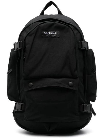 Kayton Logo Backpack Black - CARHARTT WIP - BALAAN 1