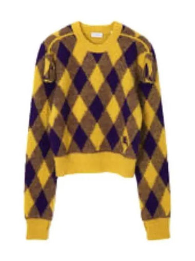 argyle wool sweater women knit - BURBERRY - BALAAN 1