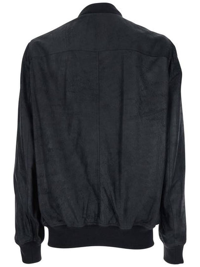 'Bauhaus Flight' Black Bomber Jacket With Zipped Pockets On The Front In Leather Man - RICK OWENS - BALAAN 2