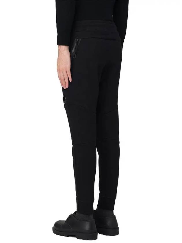 Diagonal Raised Fleece Cargo Track Pants Black - CP COMPANY - BALAAN 4