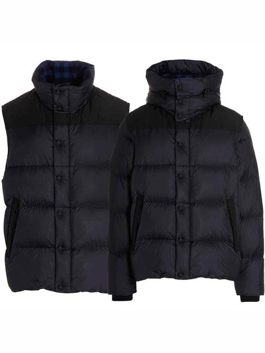 Detachable Sleeve Hooded Padding Navy - BURBERRY - BALAAN 2