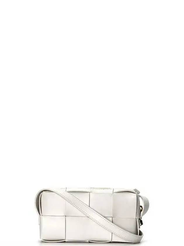 Bottega Veneta Cassette Mini Cross Bag 18 White 755031VCQC49009 - SAINT LAURENT - BALAAN 3