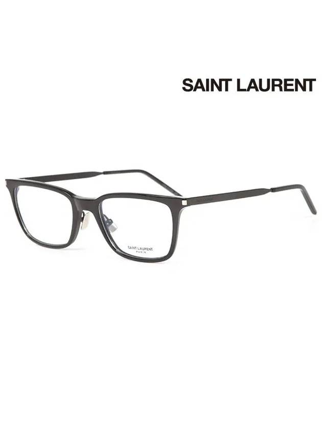 Eyewear Square Acetate Glasses Black - SAINT LAURENT - BALAAN.