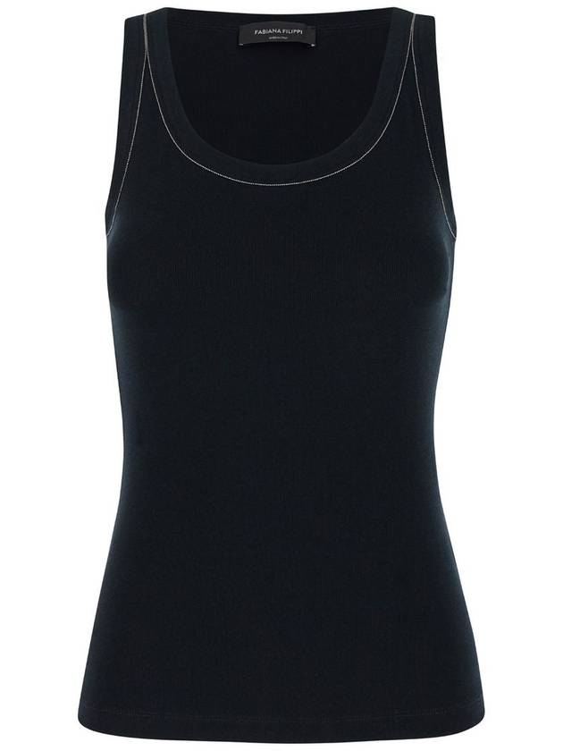 Fabiana Filippi Black Cotton Top - FABIANA FILIPPI - BALAAN 1