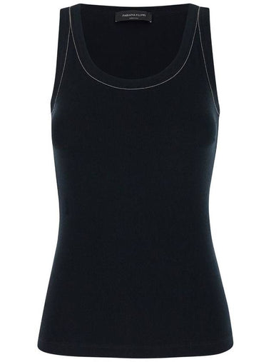 Fabiana Filippi Black Cotton Top - FABIANA FILIPPI - BALAAN 1