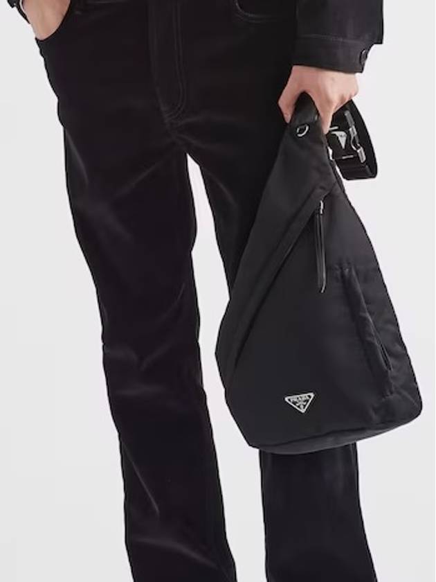 Re-Nylon Leather Backpack Black - PRADA - BALAAN 4