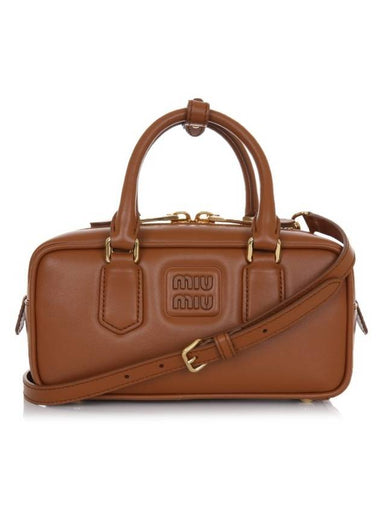 Arcadie Leather Tote Bag Brown - MIU MIU - BALAAN 1