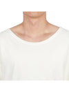 Wide Neck Cotton Long Sleeve T-Shirt Ivory - LEMAIRE - BALAAN 6