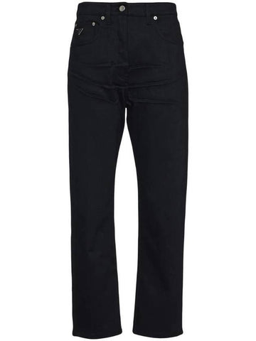 Stretch Denim 5 Pocket Jeans Black - PRADA - BALAAN 1