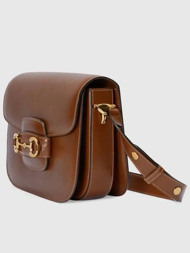 Horsebit 1955 Leather Shoulder Bag Brown - GUCCI - BALAAN 3