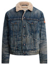 Fleece Line Trucker Denim Jacket Blue - POLO RALPH LAUREN - BALAAN 2