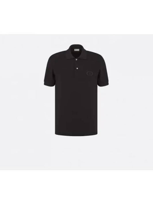 CD Icon Cotton Polo Shirt Black - DIOR - BALAAN 2