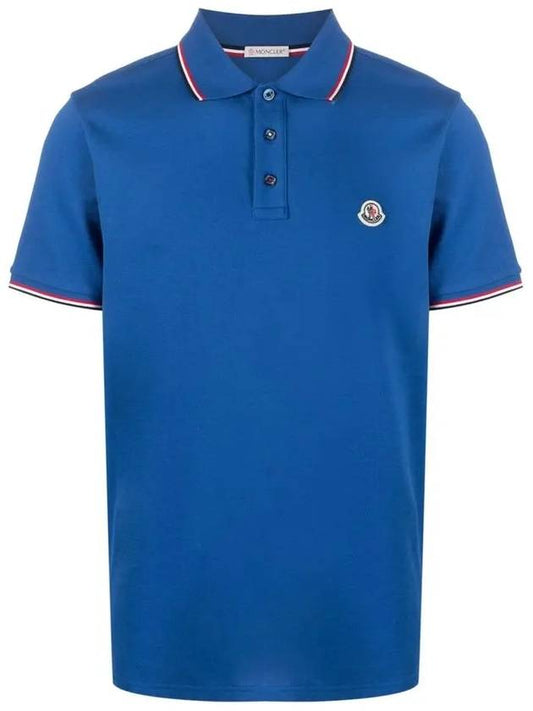 Logo Patch Polo Cotton Short Sleeve T Shirt 8A70300 84556 - MONCLER - BALAAN 2