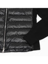 Logo Patch Knit Down Mix Zip up Black Jacket 9B00025 M1131 999 - MONCLER - BALAAN 9