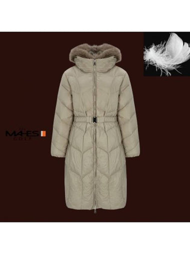 Down Padding Essential Fox Fur Long Down Jacket GD40430 - MAHES - BALAAN 1