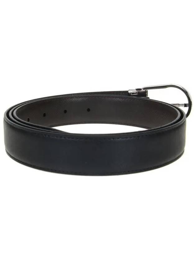 Man's Classic Reversible Leather Belt Black Brown - MONTBLANC - BALAAN 4