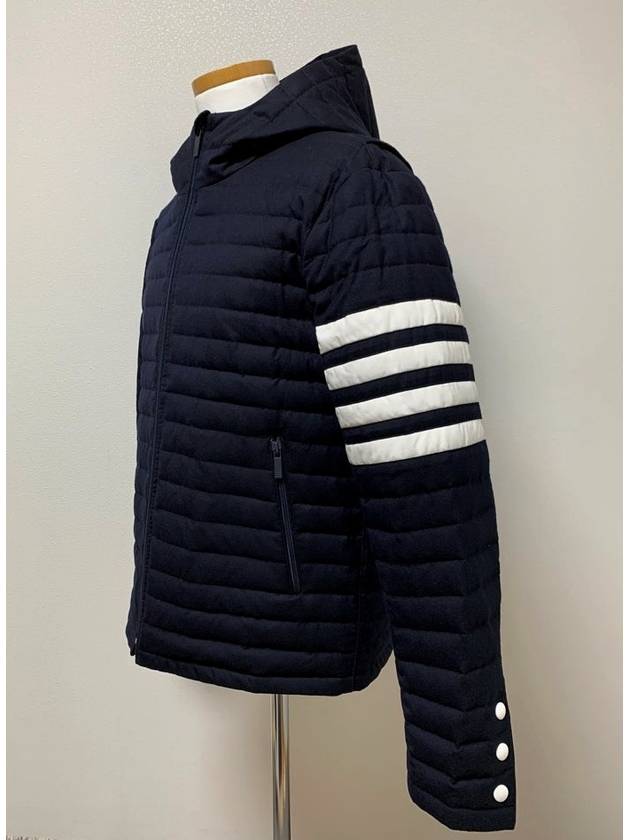 diagonal armband hooded padded jacket 1 - THOM BROWNE - BALAAN 3