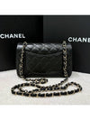 Classic Flap Bag Lambskin Black Champagne Gold Mini - CHANEL - BALAAN 3