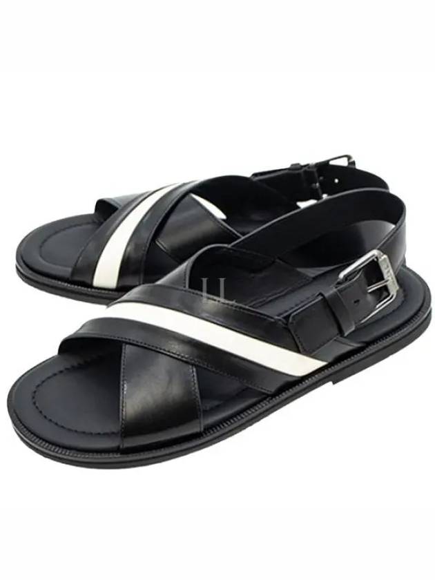 Jamilo strap leather sandals black - BALLY - BALAAN 2