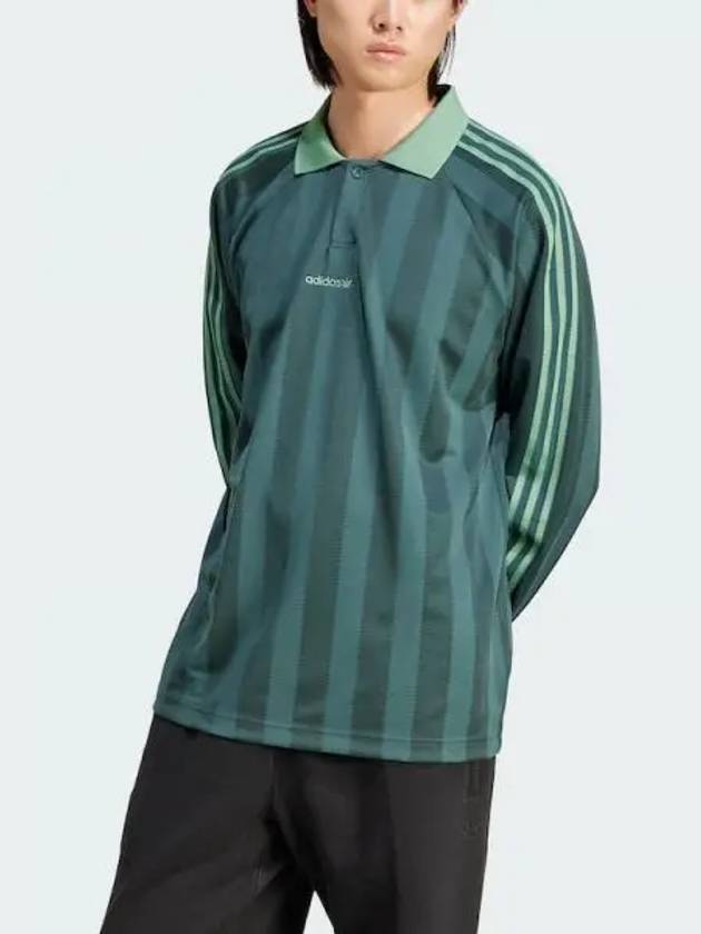 3 Stripes Jersey Long Sleeve T-Shirt Green - ADIDAS - BALAAN 2