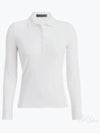 Ribbed Tech Nylon Long Sleeve Polo Shirt White - G/FORE - BALAAN 2