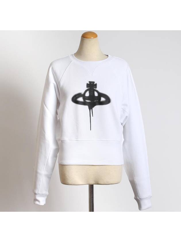 Spray ORB Logo Sweatshirt White - VIVIENNE WESTWOOD - BALAAN 2