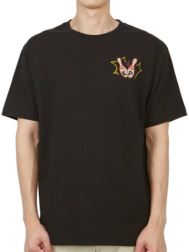 Bowling Oversized Cotton Short Sleeve T-Shirt Black - KENZO - BALAAN 2