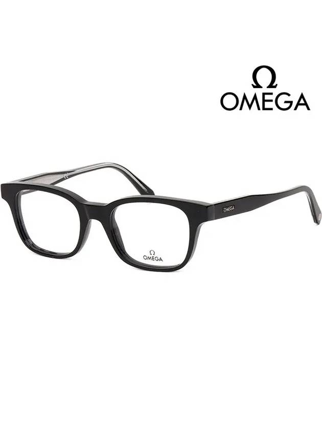 Glasses frame OM5004H 001 square horn frame - OMEGA - BALAAN 4