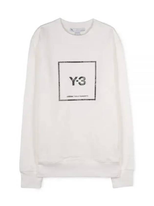 Men s Square Logo White Sweatshirt GV6058 1156827 - YOHJI YAMAMOTO - BALAAN 1