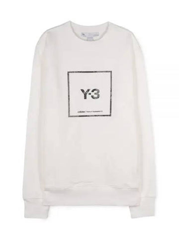 Men s Square Logo White Sweatshirt GV6058 1156827 - YOHJI YAMAMOTO - BALAAN 1