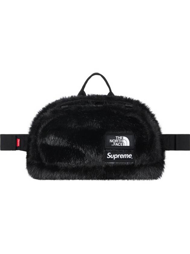 x The North Face Faux Fur Waist Bag Black - SUPREME - BALAAN 2